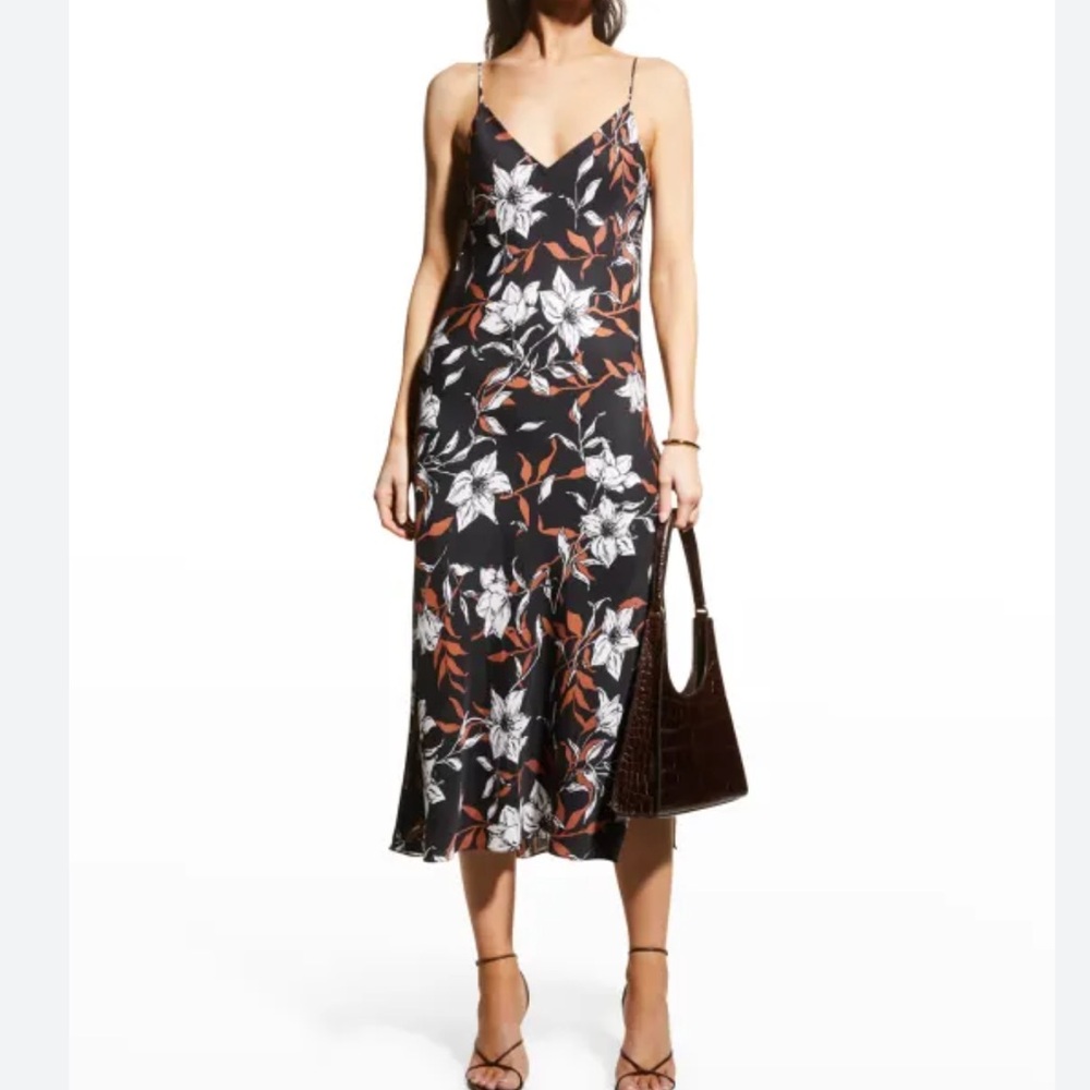 Rag And Bone Mallory Floral Slip Midi Dress Plus Size 16 Women Silk Blend Boho